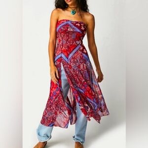 Free People Heartbeats Maxi Tube Top
